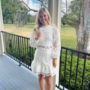 Showpo White lace mini dress